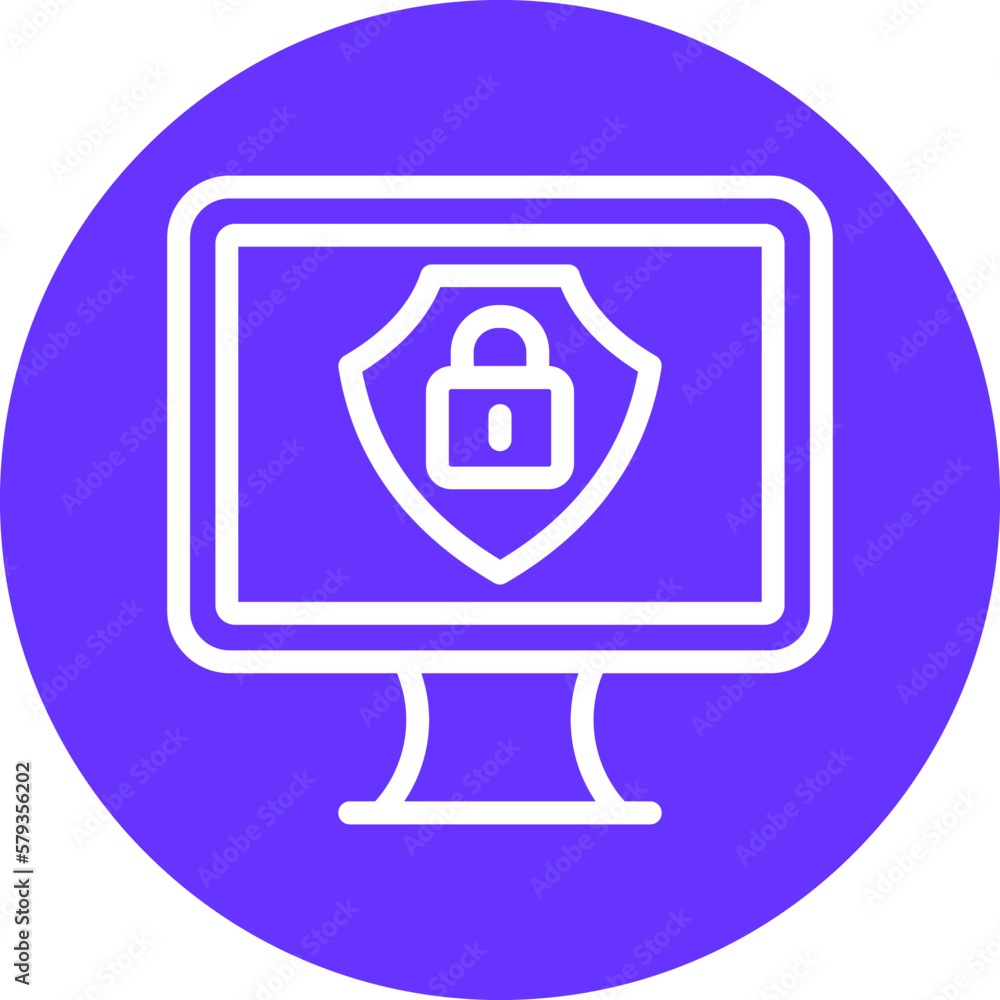 Vector Design Cyber Security Icon Style Vector Design Cyber Security Icon Style