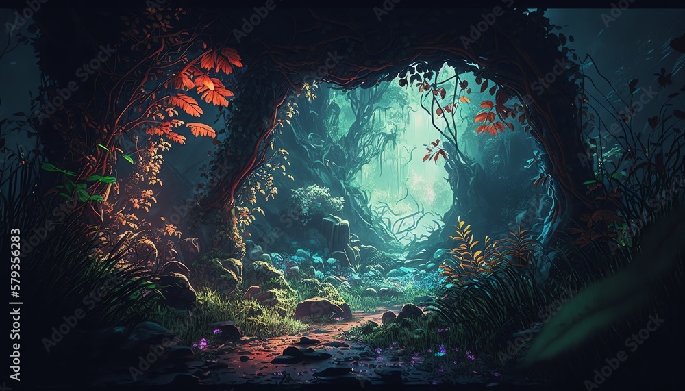 Fantasy colorful jungles Fantasy colorful jungles