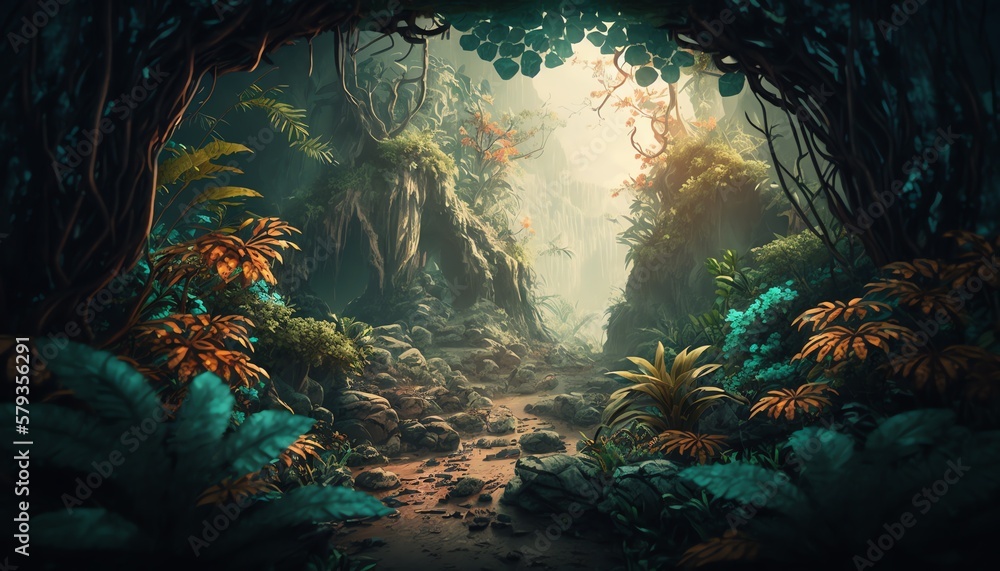 Fantasy colorful jungles