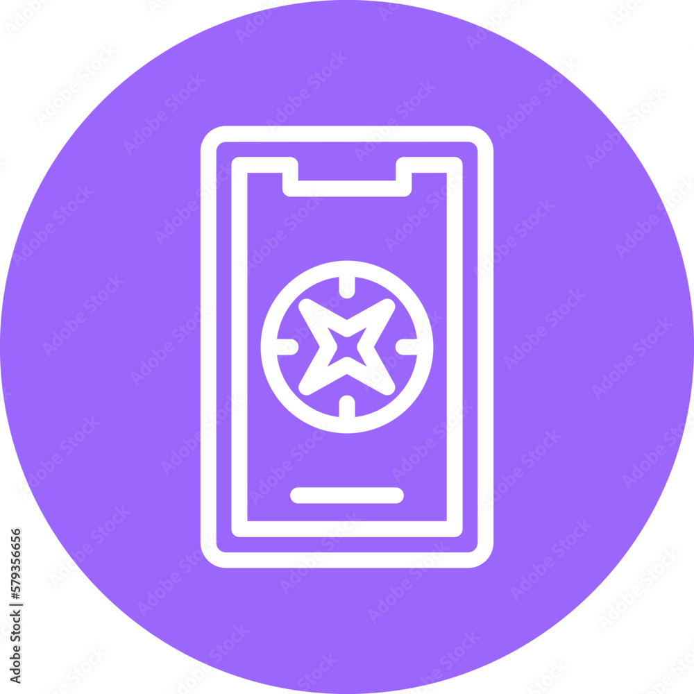 Vector Design Mobile Compass Icon Style Vector Design Mobile Compass Icon Style
