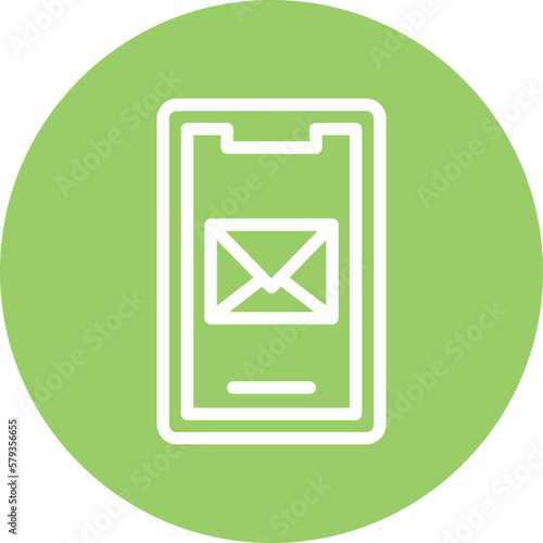 Vector Design Mobile Mail Icon Style