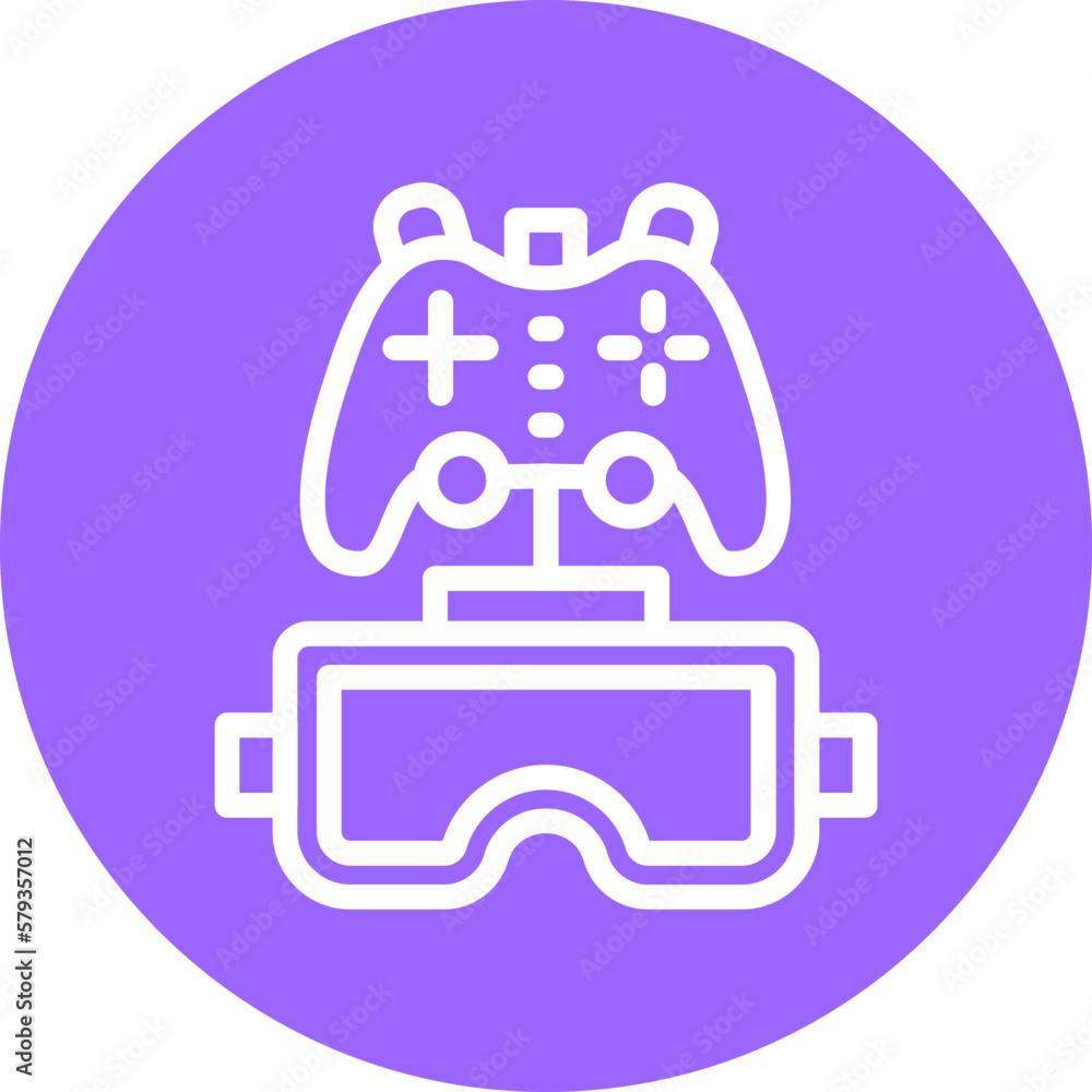 Vector Design Vr Gaming Icon Style Vector Design Vr Gaming Icon Style