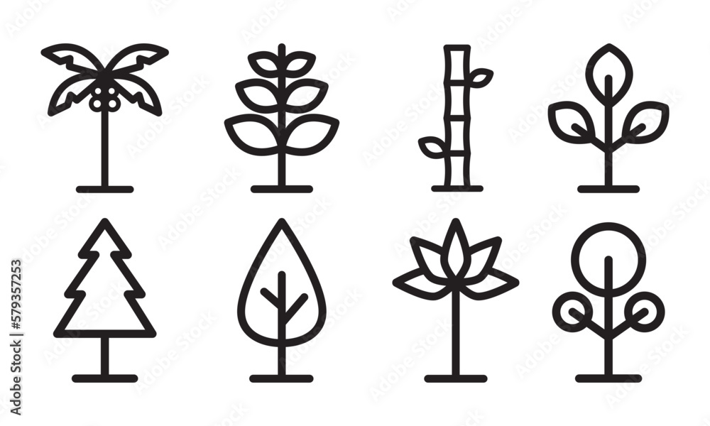 Tree Symbol Icon Illustration Tree Symbol Icon Illustration