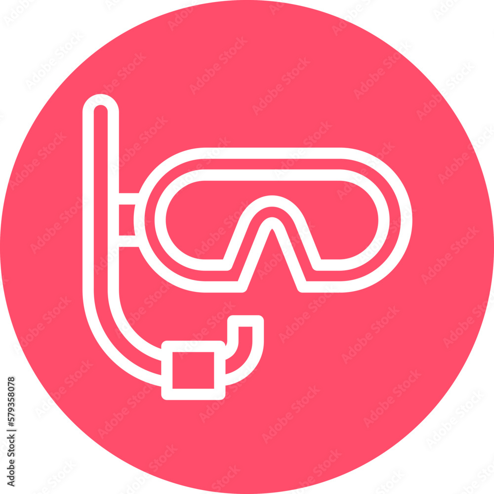 Vector Design Diving Mask Icon Style Vector Design Diving Mask Icon Style