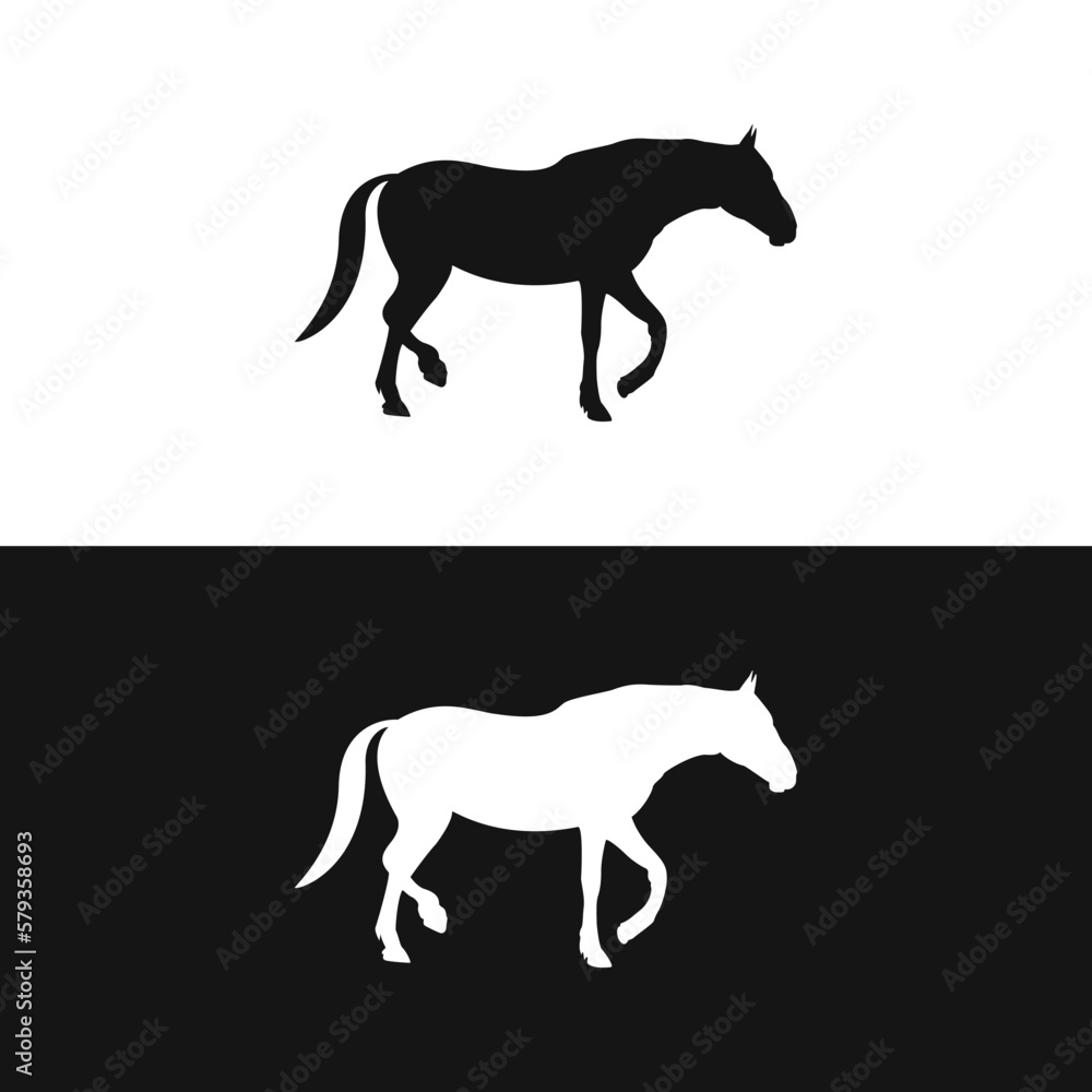 Elegant Vector Illustration of Horse Silhouette Elegant Vector Illustration of Horse Silhouette