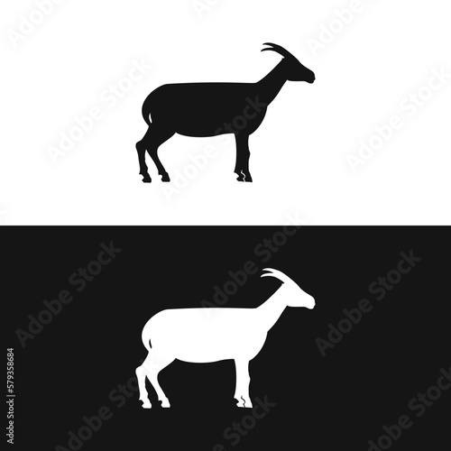 Elegant Vector Illustration of Goat Silhouette