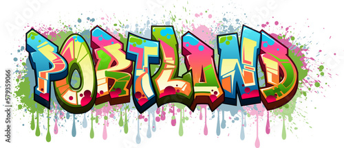 Graffiti Styled Vector Graphics Design - Portland