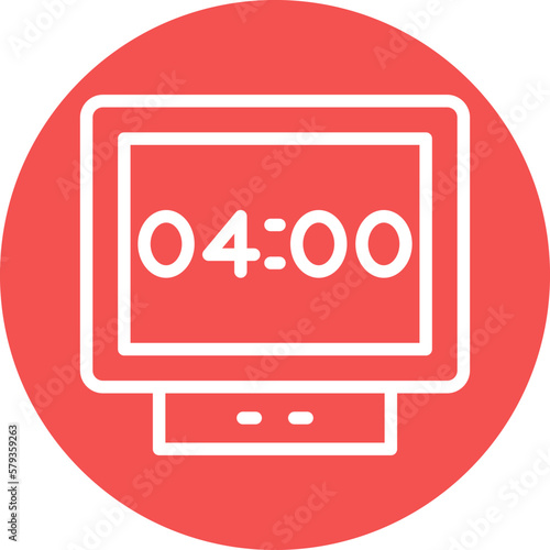 Vector Design Digital Clock Icon Style