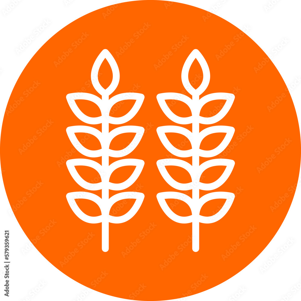 Vector Design Wheat Plantation Icon Style