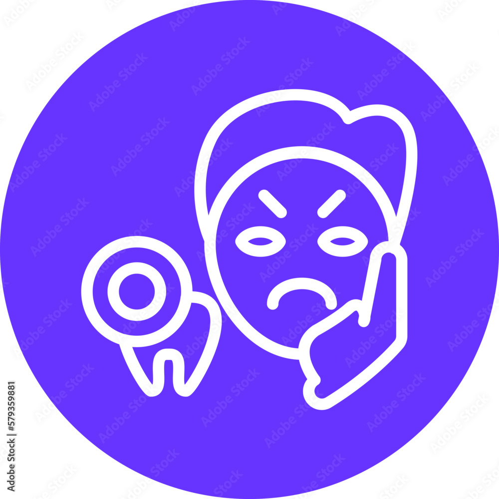 Vector Design Toothache Icon Style Vector Design Toothache Icon Style