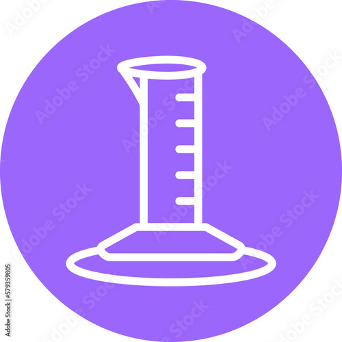 Vector Design Graduated Cylinder Icon Style