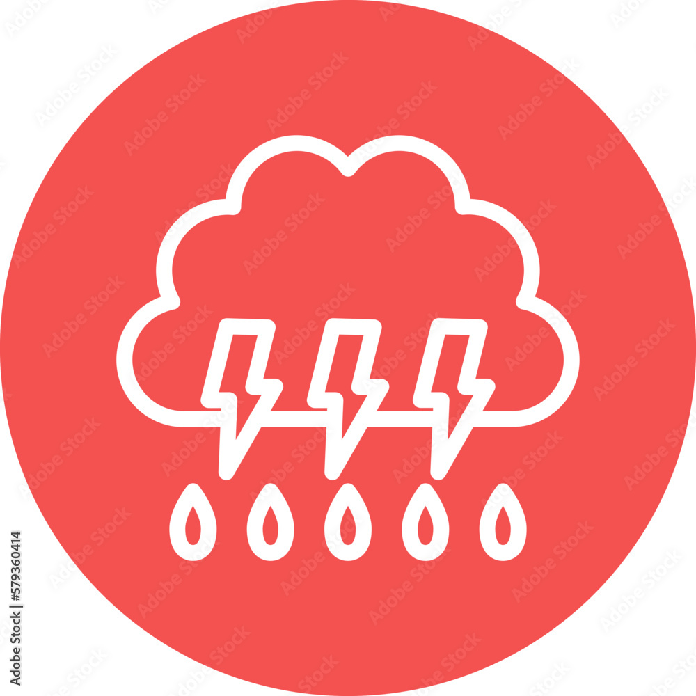 Vector Design Thunderstorm Icon Style Vector Design Thunderstorm Icon Style