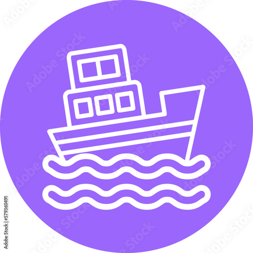 Vector Design Boat Sink Icon Style