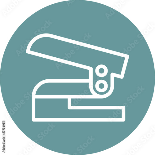 Vector Design Hole Puncher Icon Style