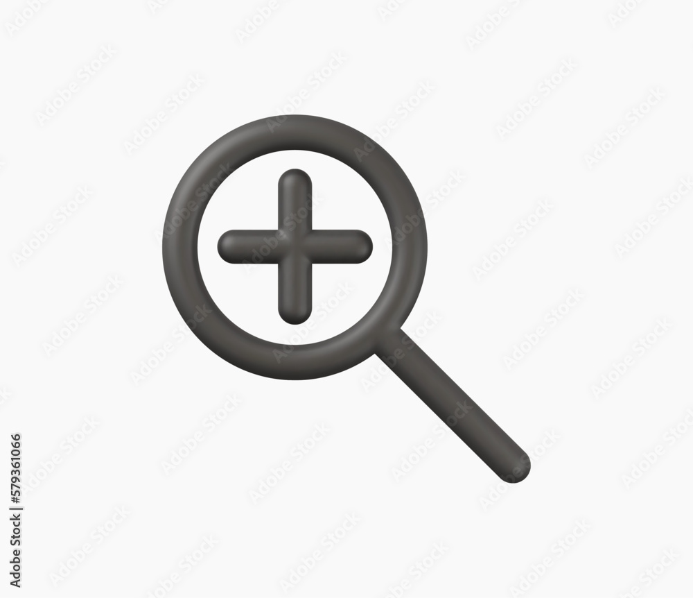 3d Realistic Zoom in vector illustration 3d Realistic Zoom in vector illustration