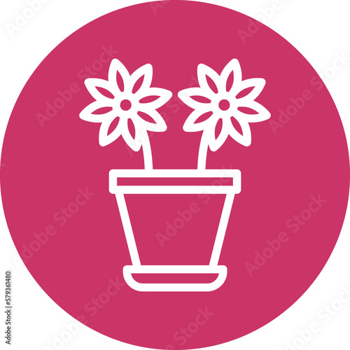 Vector Design Flower Pot Icon Style