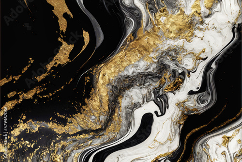 Marble, ink, paint, abstraction. Close-up image. Colorful abstract painting background. Oil paint with a high textured texture. Art to print. Printable artwork Generative AI