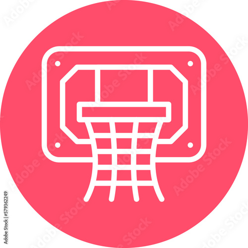 Vector Design Basketball Hoop Icon Style