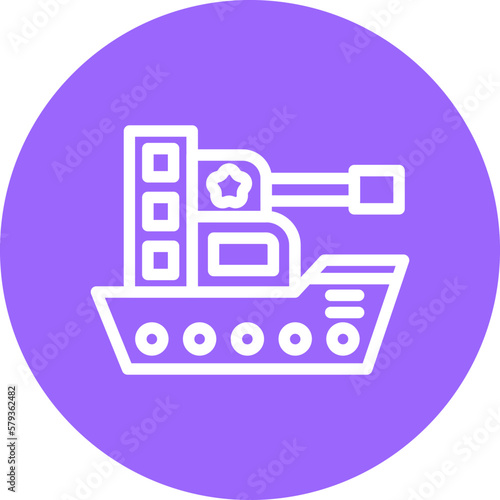 Vector Design Army Ship Icon Style