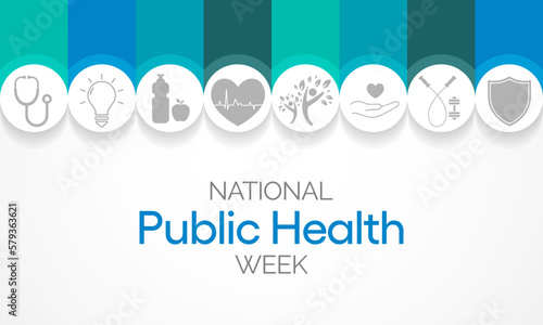 National Public health week observed each year During first full week of April across United states. Vector illustration