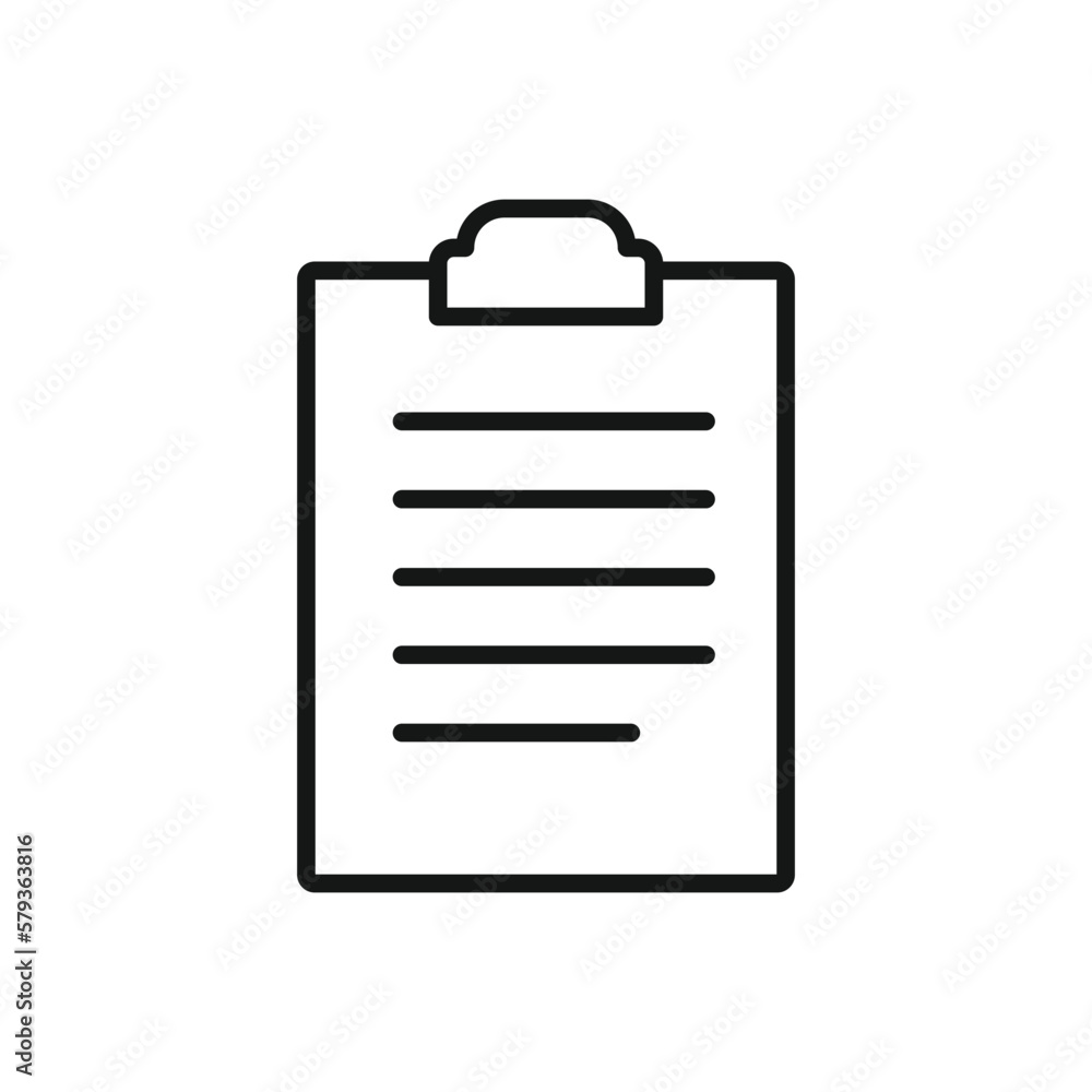 Editable Icon of Clipboard, Vector illustration isolated on white background. using for Presentation, website or mobile app Editable Icon of Clipboard, Vector illustration isolated on white background. using for Presentation, website or mobile app