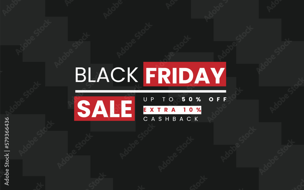Vector Realistic Black Friday 50% Discount Design Template Vector Realistic Black Friday 50% Discount Design Template