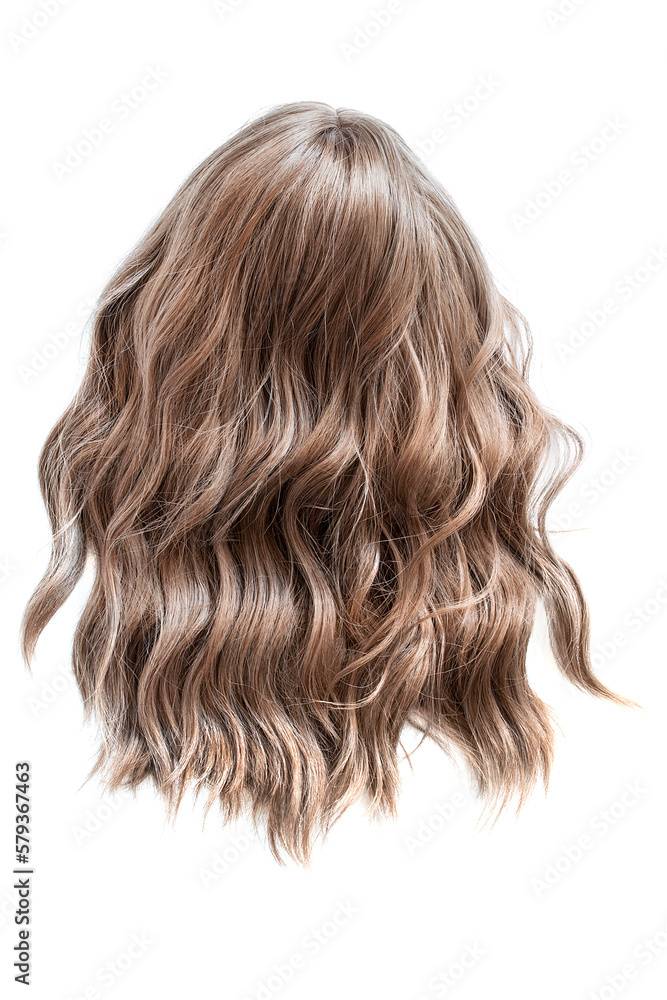Fototapeta premium Light brown wig isolated