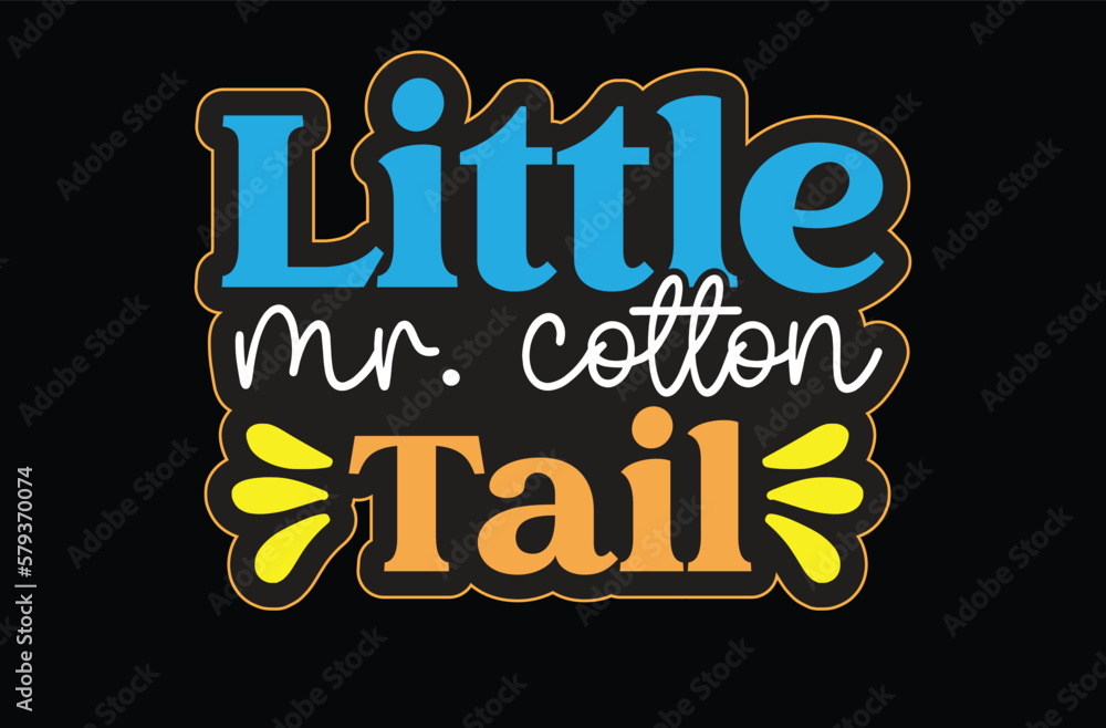 Little Mr. Cotton Tail svg sticker design