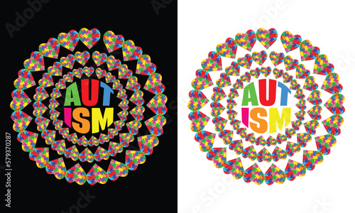  Autism Graphic Shirt Design, Autism Awareness Day SVG, Autism awareness t-shirts design, Autism Vector Illustrator