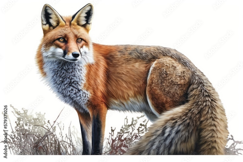 Fototapeta premium red fox vulpes 4 years old