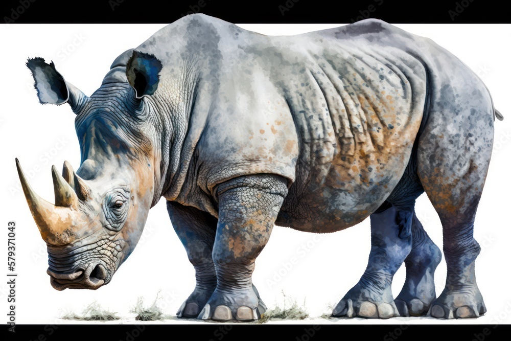 Fototapeta premium rhino isolated on white