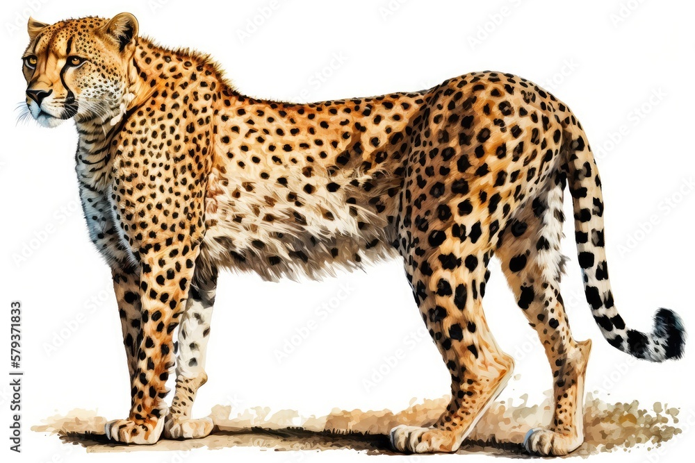 leopard in front of a white background leopard in front of a white background