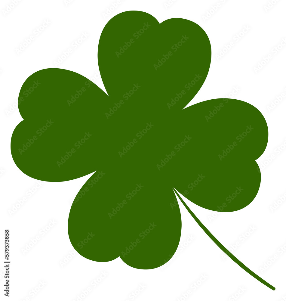 Clover icon, isolated symbol on white background. St. Patrick's Day sign, clover with four leaf, vector illustration Clover icon, isolated symbol on white background. St. Patrick's Day sign, clover with four leaf, vector illustration