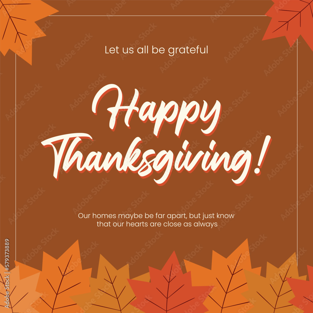 Happy Thanksgiving Editable Modern Vector