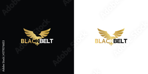 Modern bird logo icon with wings design template.