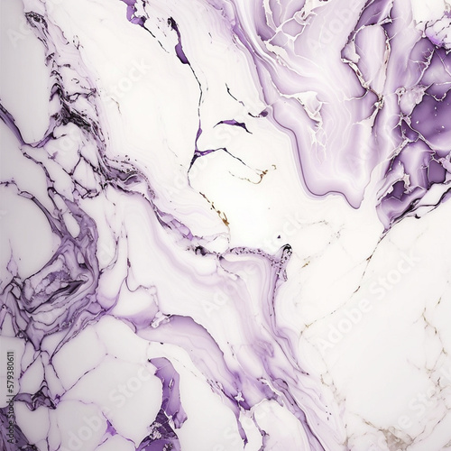 Luxury white and lilac marble background, generative AI photo