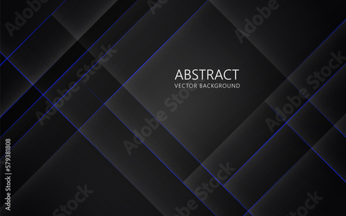 Modern abstract black background with blue light composition. eps10 vector