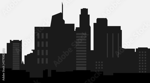 city landscape silhouette. buildings  architecture  skyscrapers. vector illustration.