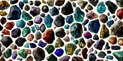 Colorfull stones on the beach surface  a beautiful background image  AI generated image