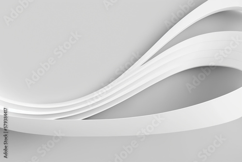 Abstract white wave background white graphic line wallpaper Paper style smooth background elegant composition