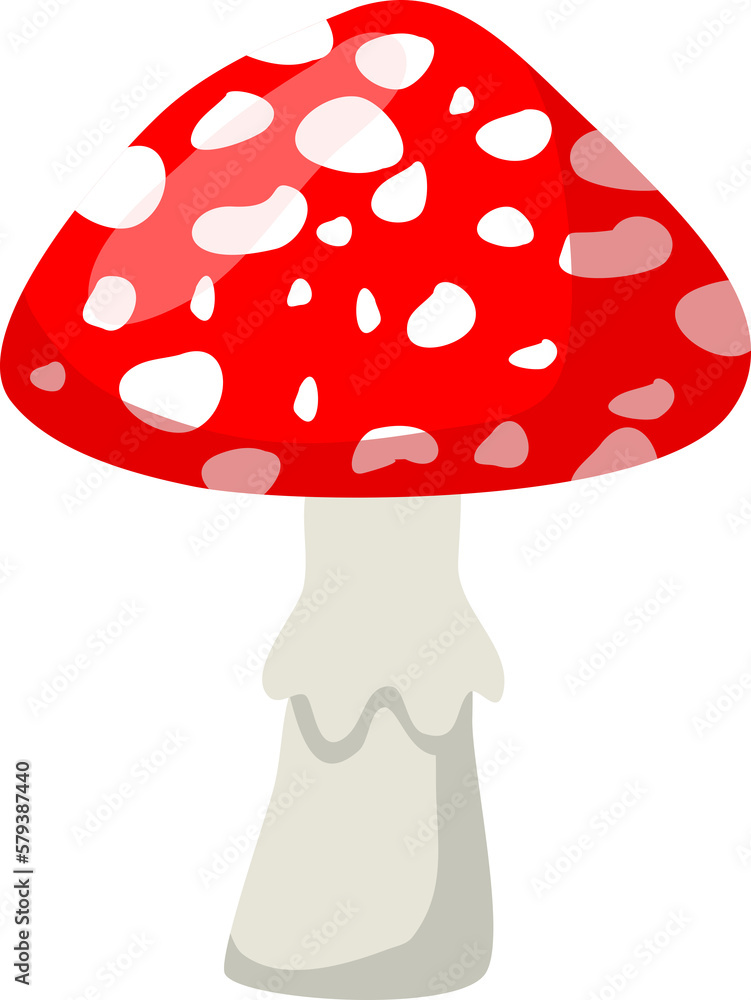 cartoon mushroom. Forest wild mushroom. cartoon mushroom. Forest wild mushroom.