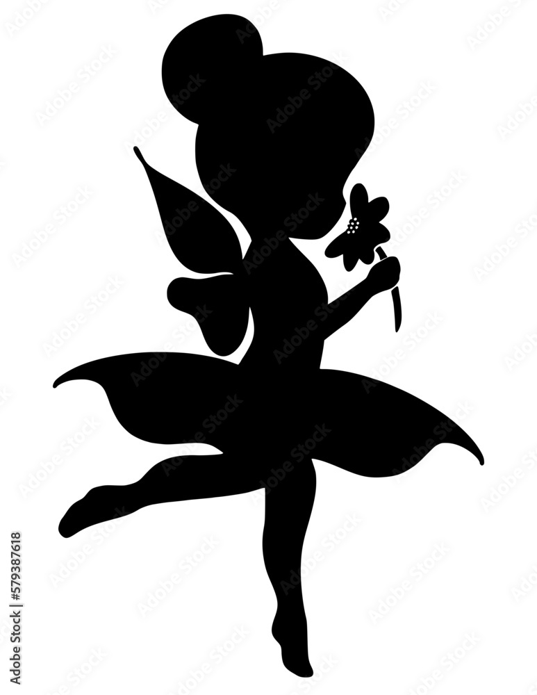 Fairy SVG Cut File Clipart Silhouette Fairy SVG Cut File Clipart Silhouette