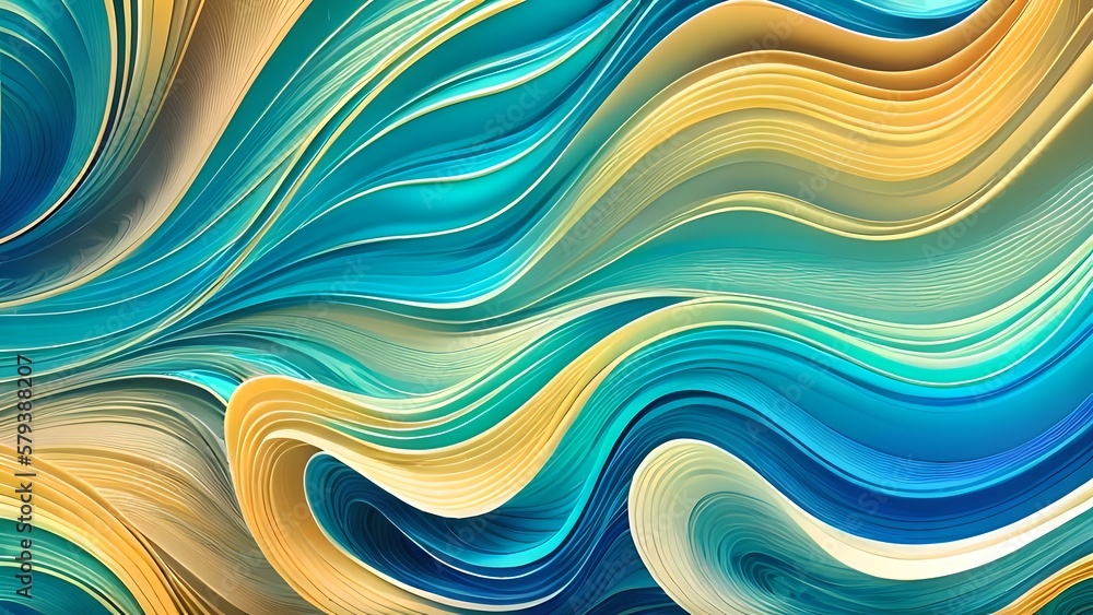 Abstract wavy background, generative AI Abstract wavy background, generative AI