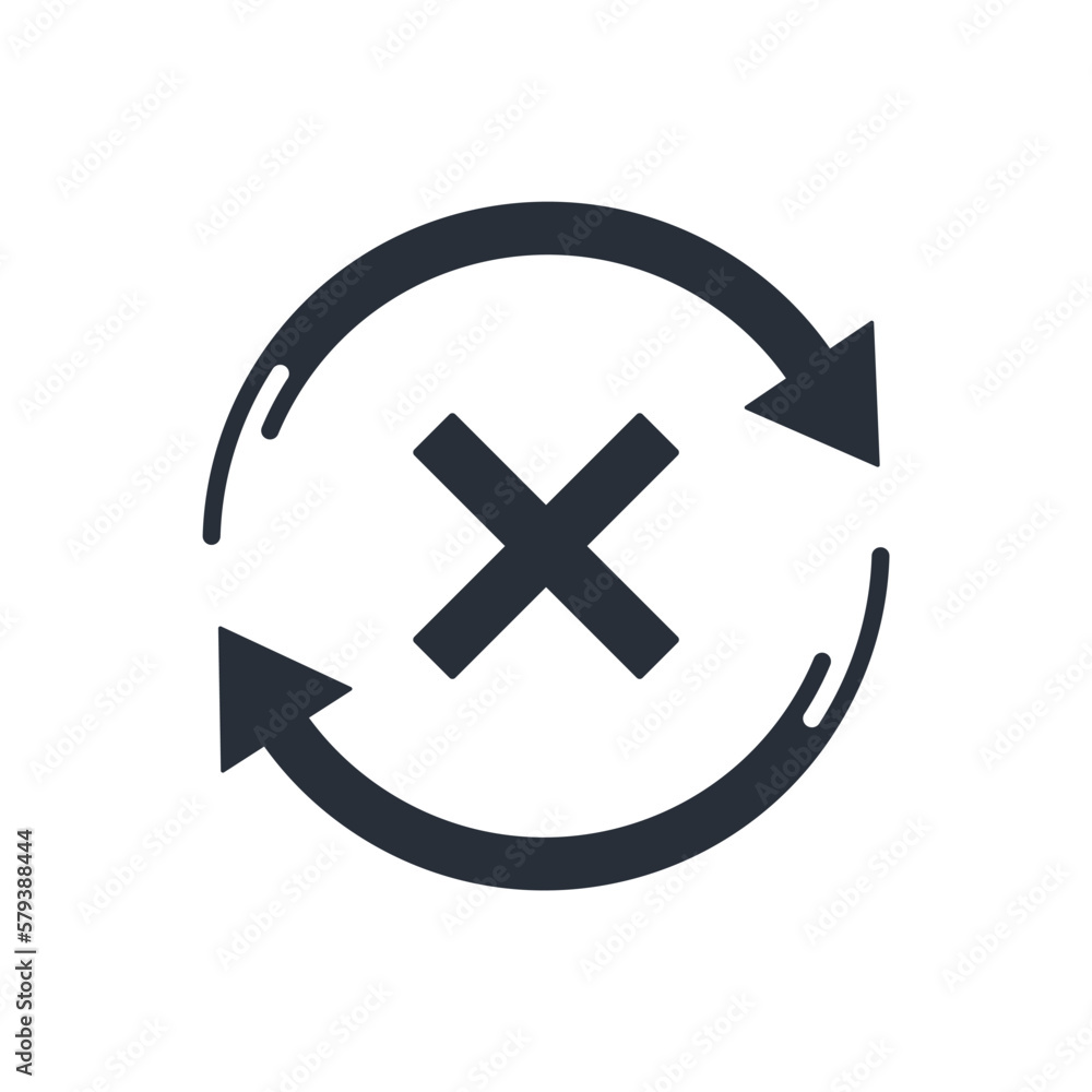 Obraz premium Emergency stop. Vector linear icon isolated on white background.