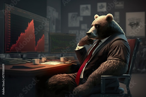 Stock bear market trading concept. Fail. Generative AI	
