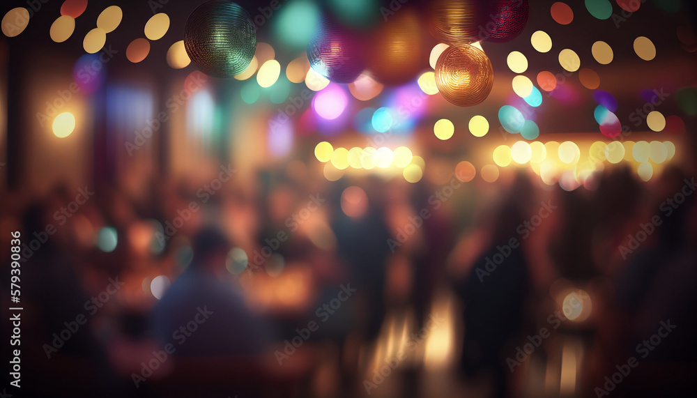 Blurred and unfocused restaurant table setting with cutlery background, Generative AI Blurred and unfocused restaurant table setting with cutlery background, Generative AI
