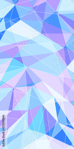 背景イラスト_三角形モザイク_青