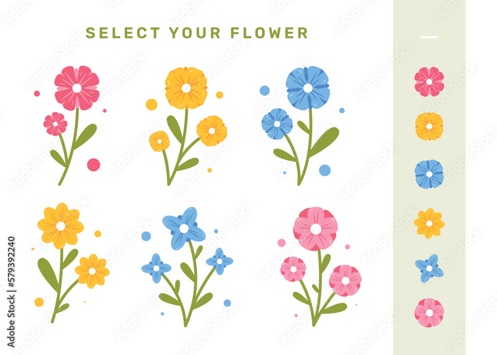 Spring flower set collection event design