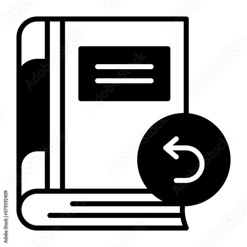 Czech this beautiful vector of return book in editable style