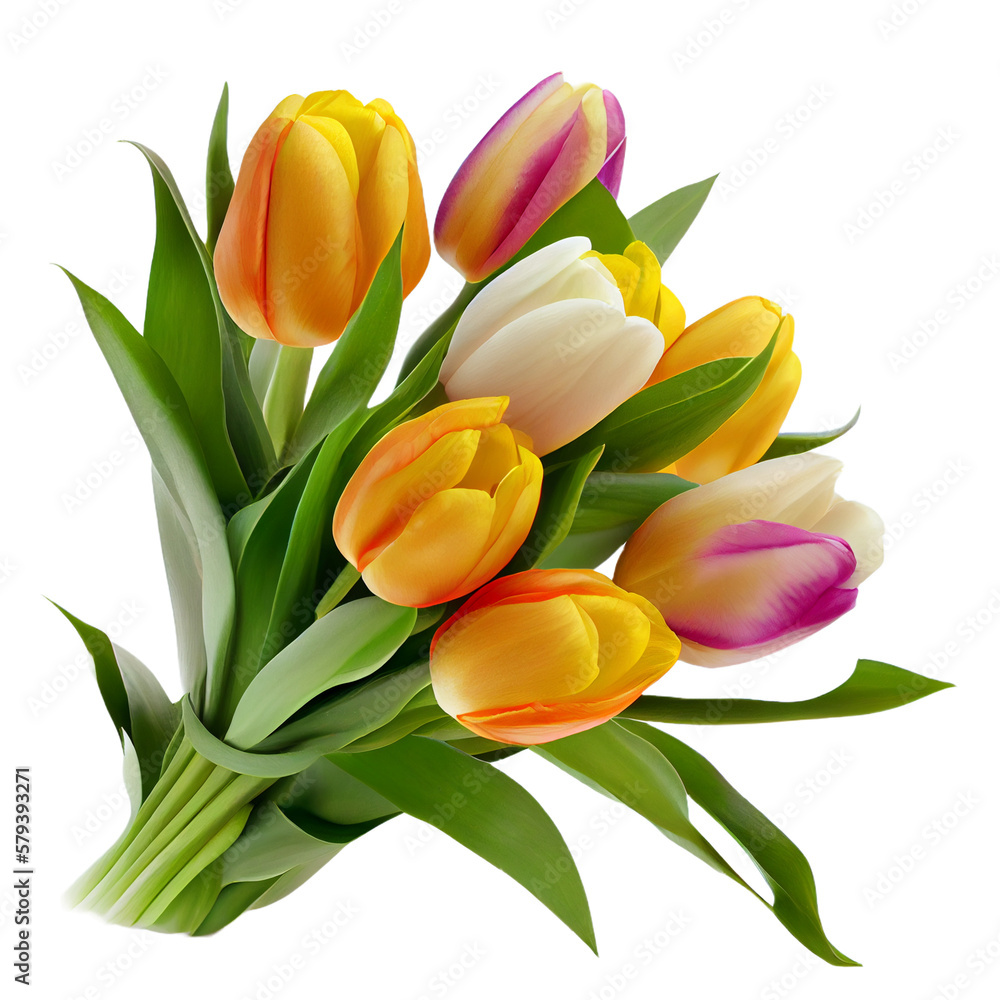 Bouquet of tulips on a transparent background. Png file. Floral arrangement. . For stickers, invitations, greeting cards, wedding card, decorations. Bouquet of tulips on a transparent background. Png file. Floral arrangement. . For stickers, invitations, greeting cards, wedding card, decorations.